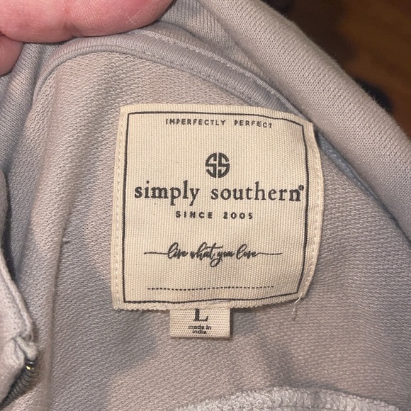 Simply Southern 1/4 Zip Striped Camouflage Pulloverr Jacket. NWT.  Large. - Picture 7 of 11